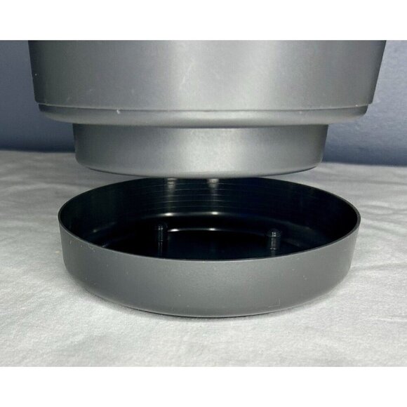 Rugg 6 Inch Polyresin Rolled Rim Round UV Resistant Indoor Outdoor Planter Grey - Picture 6 of 10